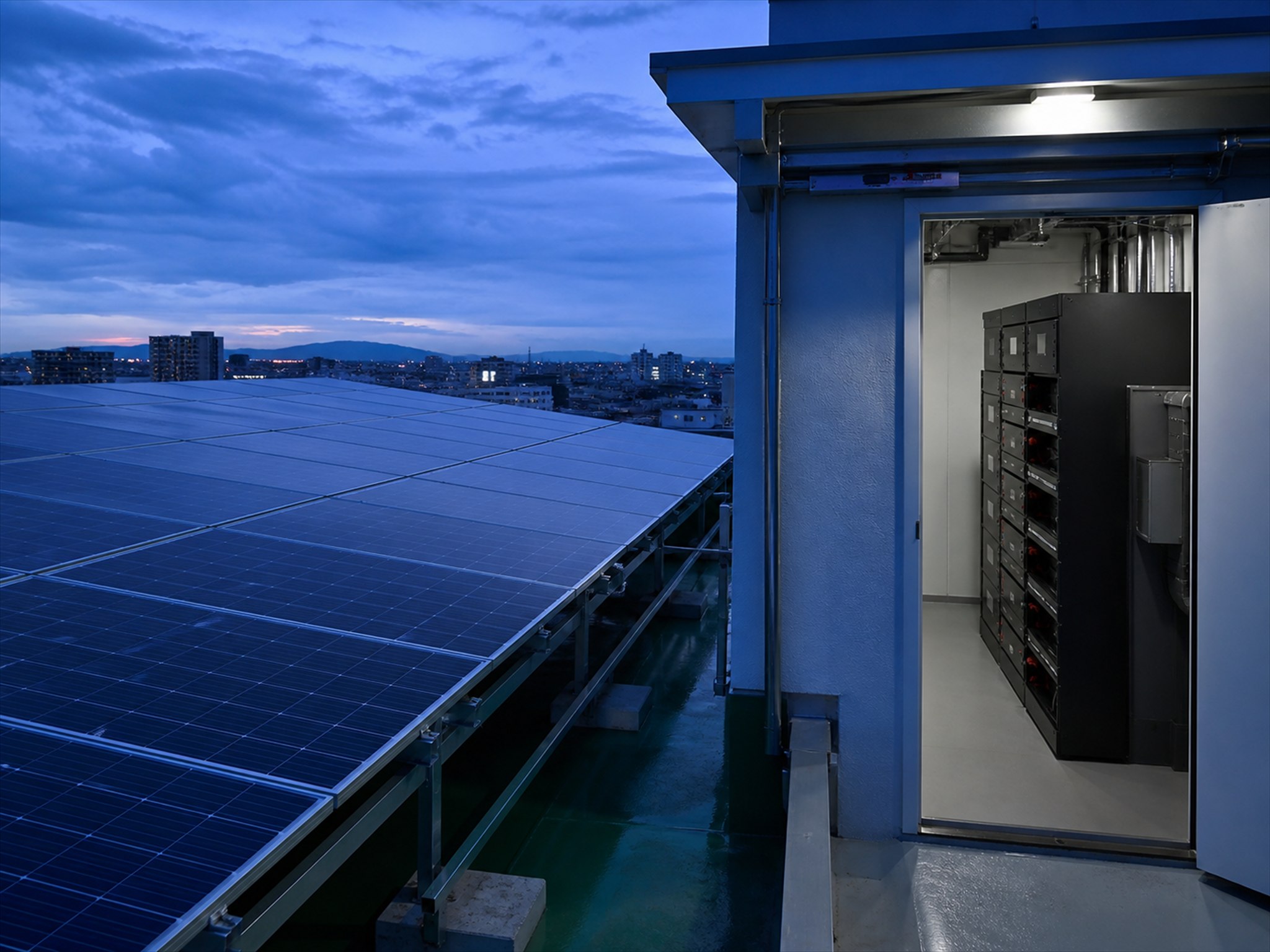 แผงโซลาร์เซลล์ แบตเตอรี่ และ UPS สำหรับจ่ายไฟอย่างต่อเนื่อง